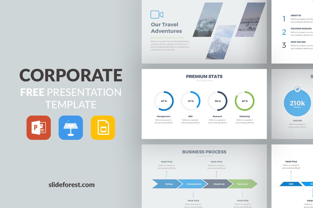 一套商务版免费PPT模板 Corporate Free Presentation Template
