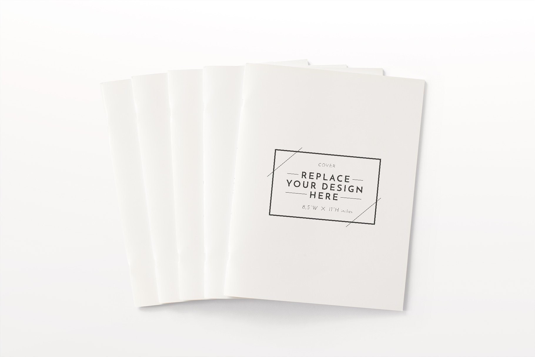 小册子外观设计展示样机模板 US Portrait Brochure Mockups