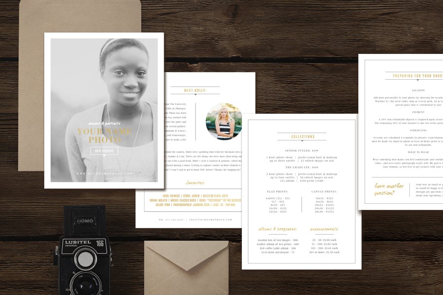 4页人物杂志模板 Senior 4-Page Magazine Template