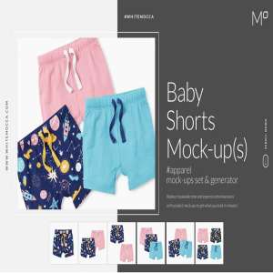 儿童短裤服装样机套装&生成器