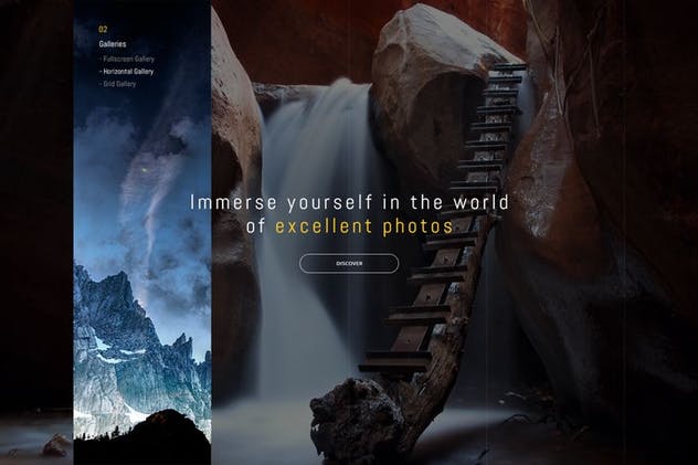 摄影作品展示页面PSD模板 Sepia Photo PSD Template