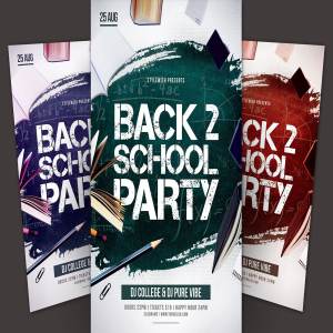 重返校园开学季传单模板 Back 2 School Flyer Template