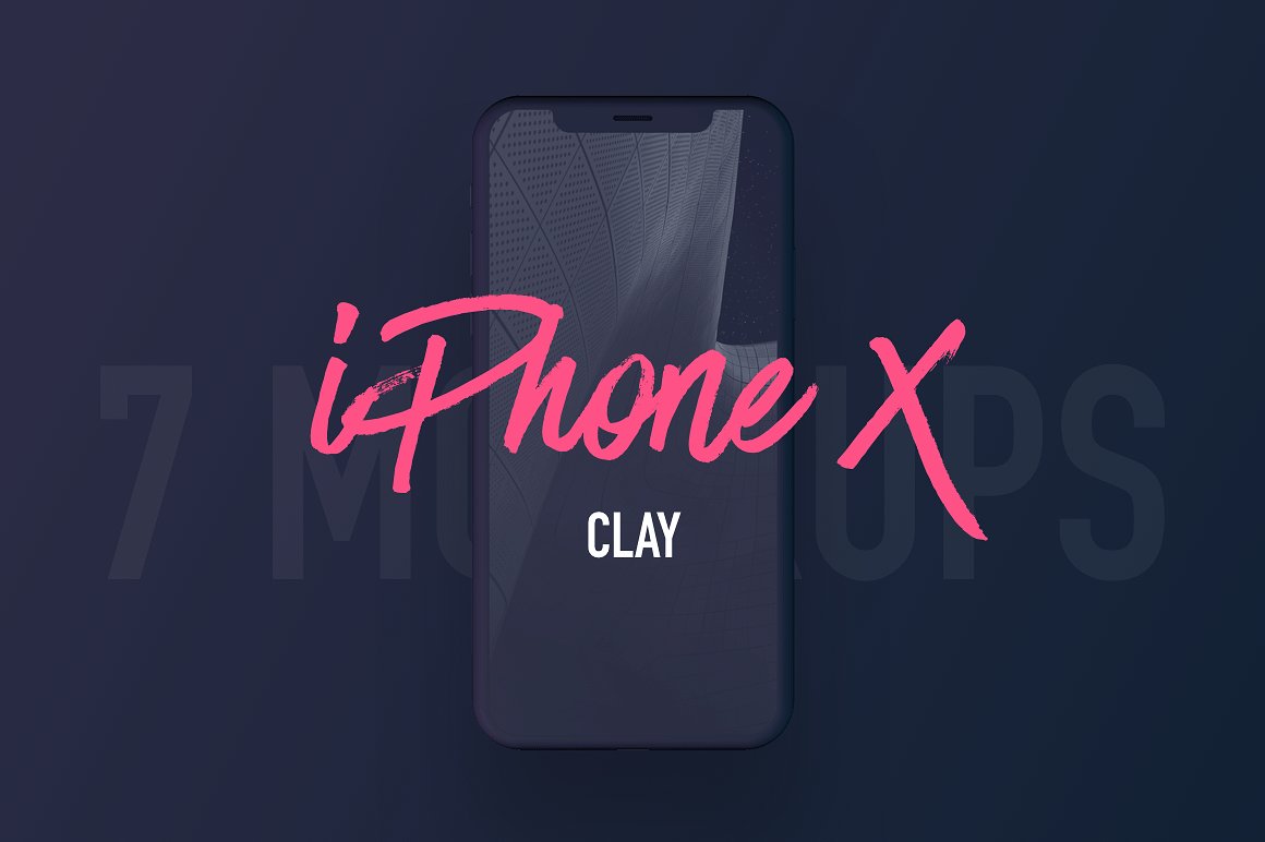 一流设计素材网下午茶：7款最受欢迎的iPhone X Clay模型 Mockups
