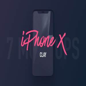 一流设计素材网下午茶：7款最受欢迎的iPhone X Clay模型 Mockups