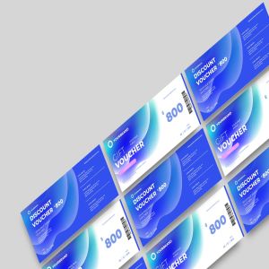 时尚高端简约多用途的新年圣诞节打折促销sale礼品券入场券门票设计矢量模板-2