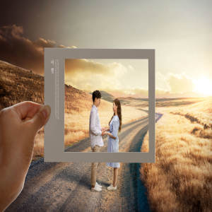 秋天旅行主题海报图片psd套装