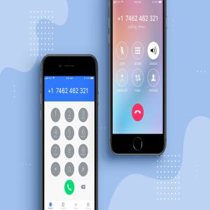 手机通话管理APP应用拨号界面设计模板 Auto Call Recorder mobile template