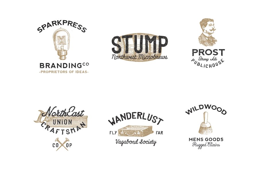 复古美洲Logo模板（第二卷） Vintage Americana Logos (Volume II)