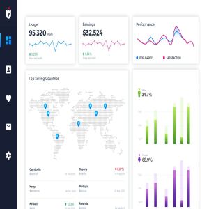 数据统计分析系统后台UI界面素材 Analytics Admin Dashboard