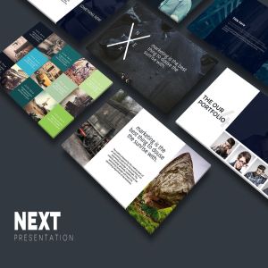 多用途创意品牌策划PPT幻灯片模板 NEXT Powerpoint Template