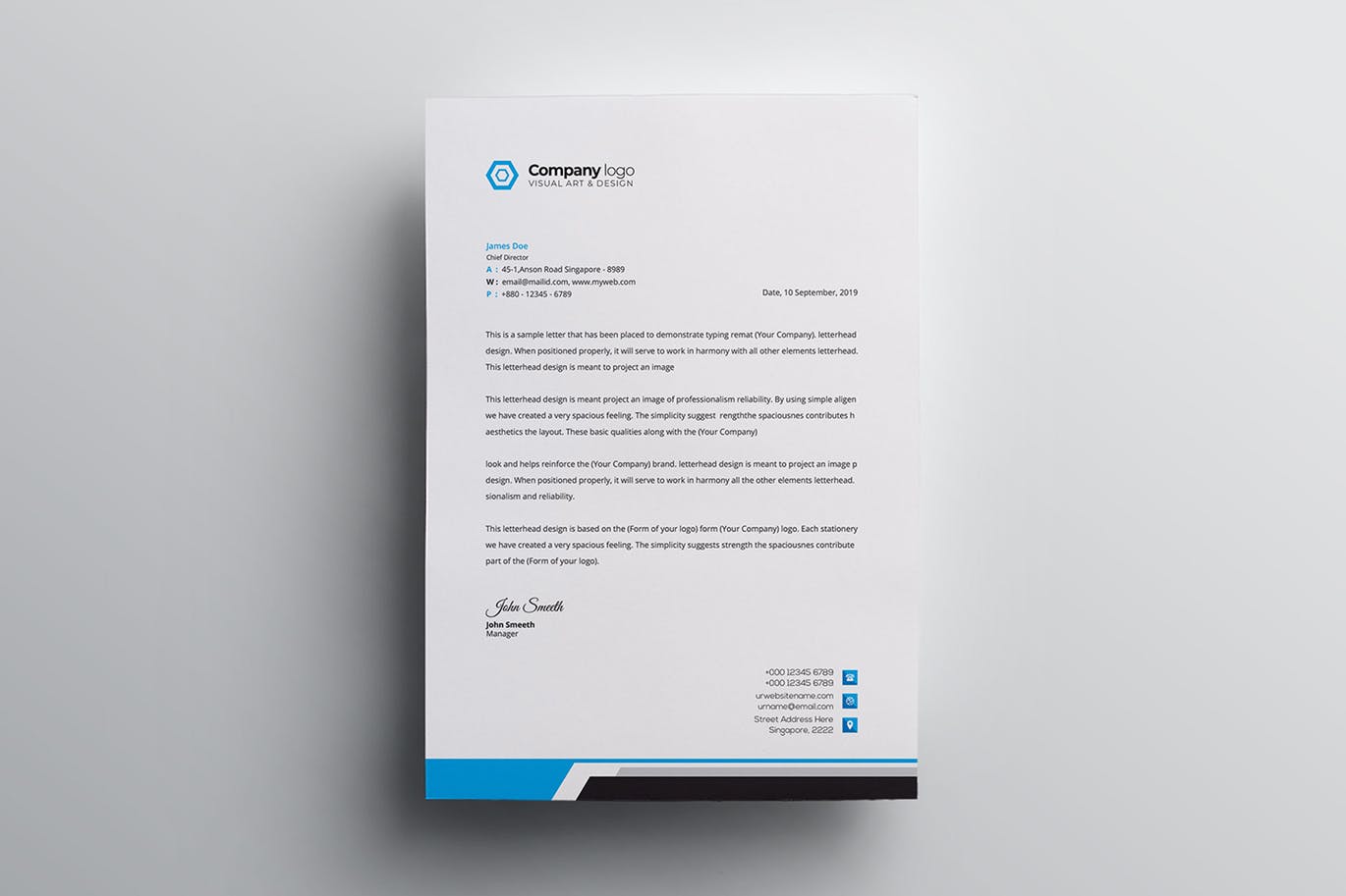 信息科技企业信封设计模板v1 Letterhead