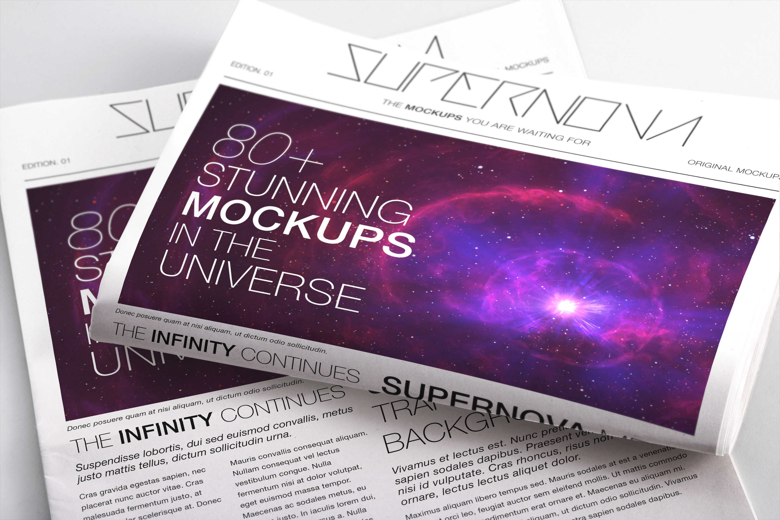 新闻报纸排版印刷效果图样机05 Newspaper PSD Mockup 05