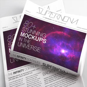 新闻报纸排版印刷效果图样机05 Newspaper PSD Mockup 05