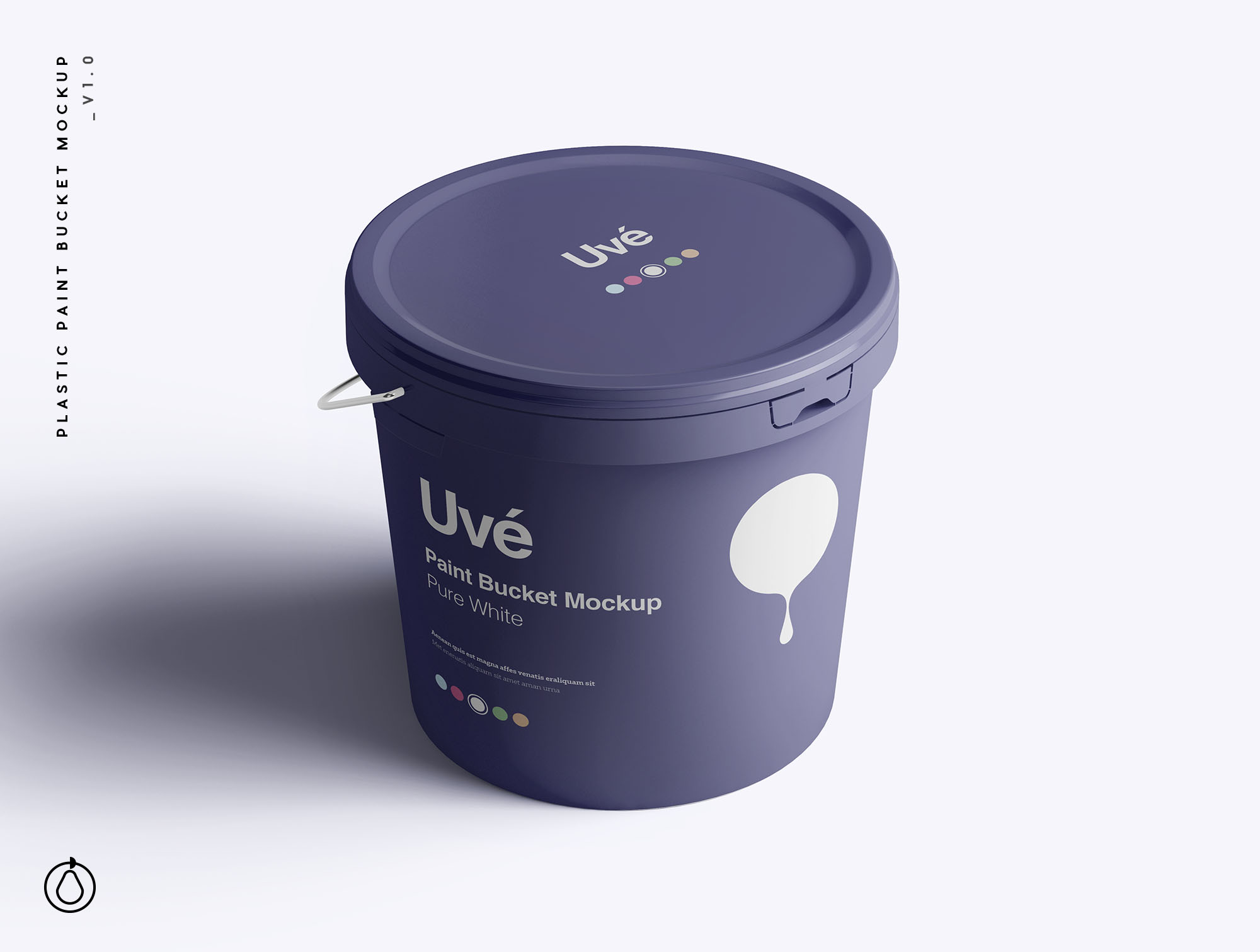 环保油漆桶外观设计样机模板 Paint Bucket Mockup