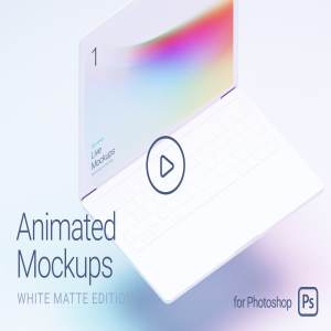 Apple设备动态样机合集[白色版本] Looped Animated Mockups | White