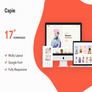 简约时尚设计风格电商网站设计PSD模板 Capie | Minimalist eCommerce PSD Template