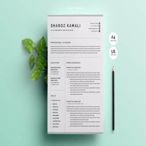 一份4页清爽明了的简历模板 Resume/CV Template 4 Pages Pack