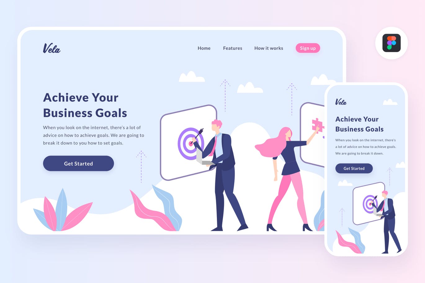 项目任务计划主题APP&Web设计矢量插画[Figma&SVG] Vela mission illustration (Figma, SVG)