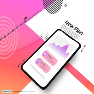 商业主题新计划业务演示海报设计模板