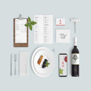 餐厅菜单及美食主题APP展示样机 Restaurant Food Mockup & Food Nation App Logo Concept