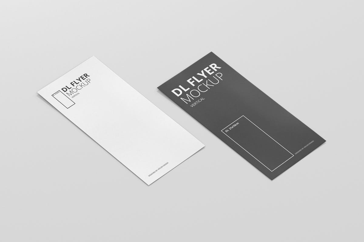品牌DL传单印刷品样机模板 DL Vertical Flyer Mockup