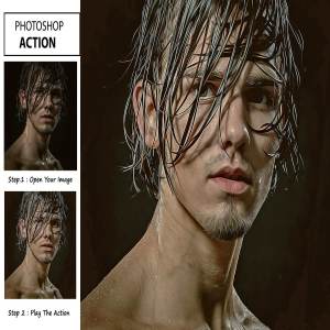 时尚专业油性艺术photoshop动作下载