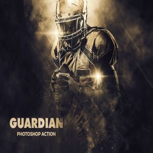 炫酷光效粒子背景电影风海报特效设计PS动作 Guardian 3 Photoshop Action