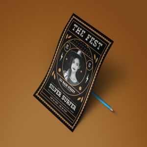 爵士乐音乐派对海报传单设计模板 Jazz Music Flyer