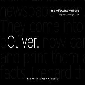 现代极简主义网页排版无衬线英文字体 Oliver  – Modern Typeface + WebFont