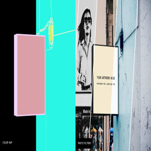 方形商店标志广告灯箱样机