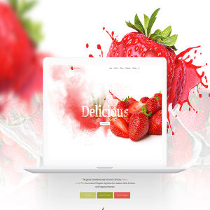 草莓主题网页模版 Product Landing Template – Strawberry