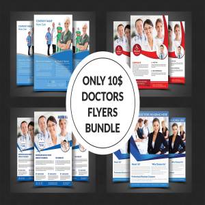 医疗保健体检机构活动海报设计模板合集 Medical Doctors Flyer Bundle