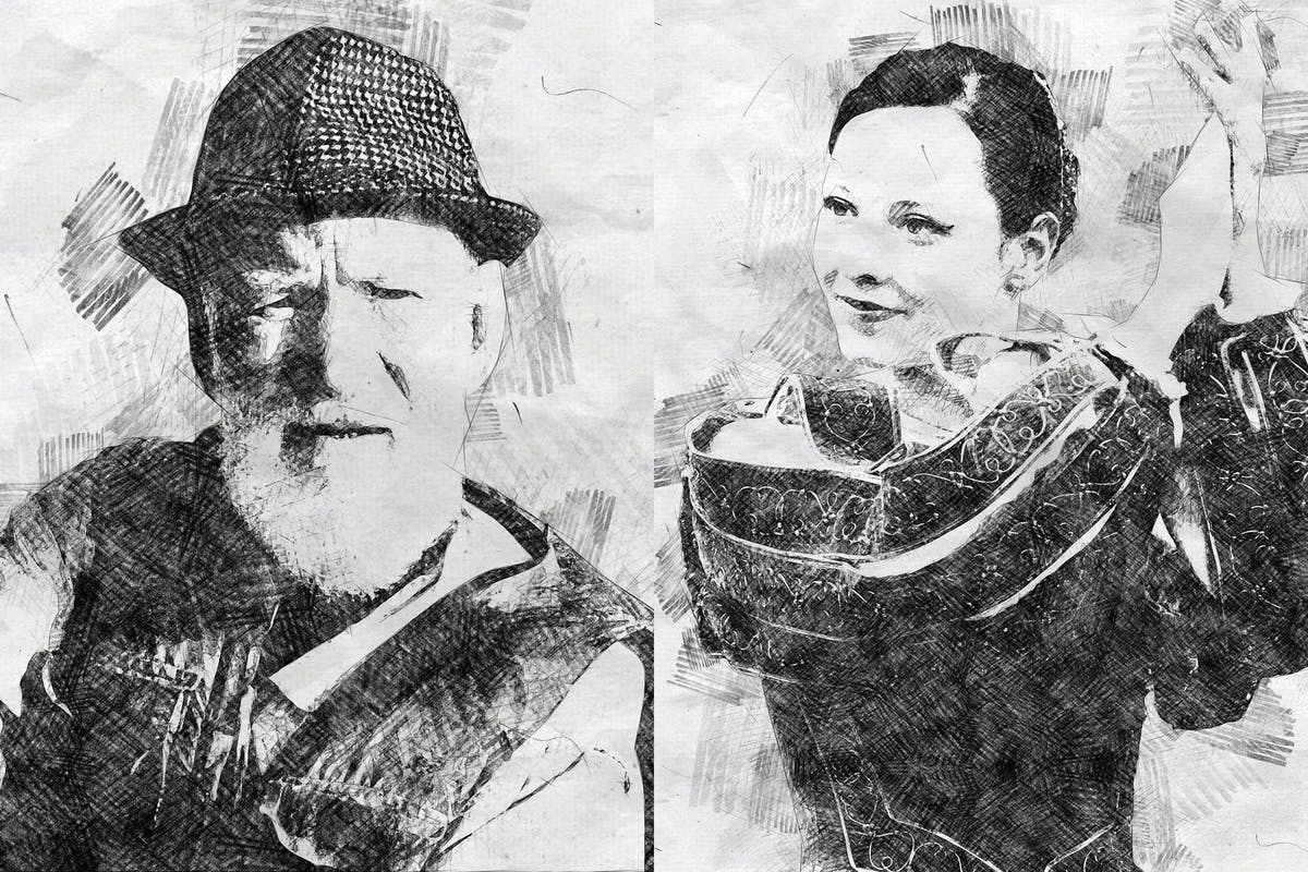 铅笔素描效果一键生成PS动作 Pencil Sketch Photoshop Action