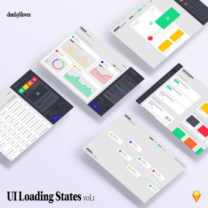 APP/Web加载状态UI设计样机模板 UI Loading state mock ups – vol.1
