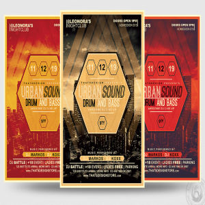 电子音乐节海报模板 Electro Flyer Template V2 [psd]