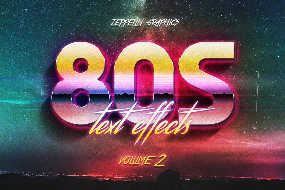 80s年代文本图层样式Vol.2 80s Text Effects Vol.2
