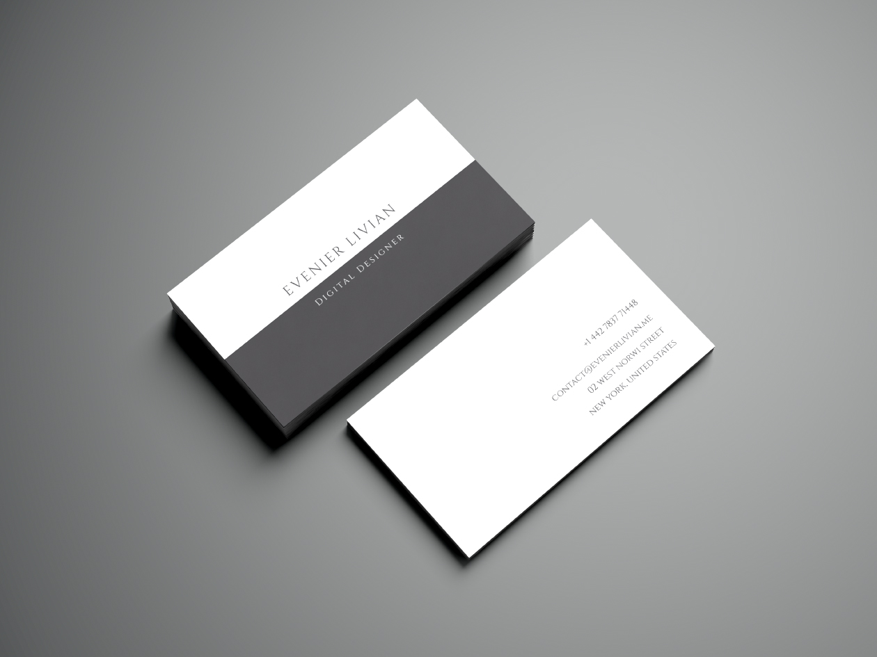 极简主义风格企业名片设计模板 Minimal Business Card Template