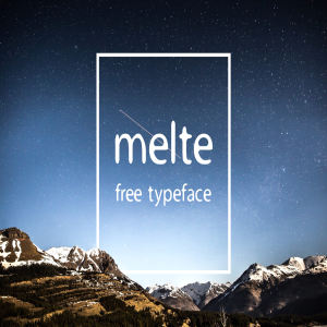 融化效果英文无衬线字体下载 Melte Display Free Font