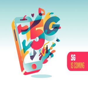 5G商用即将到来科技主题矢量插画素材 5G connection is coming