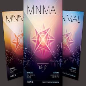 极简主义城市活动海报设计模板 Minimal Flyer Template