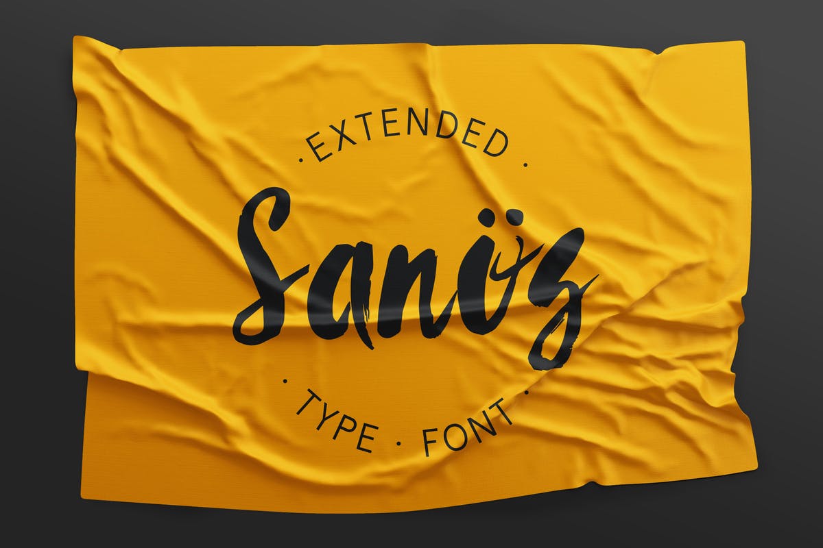 时尚/美容/食品/服装和杂志设计绝配手写英文字体 Sanös Extended Script Font