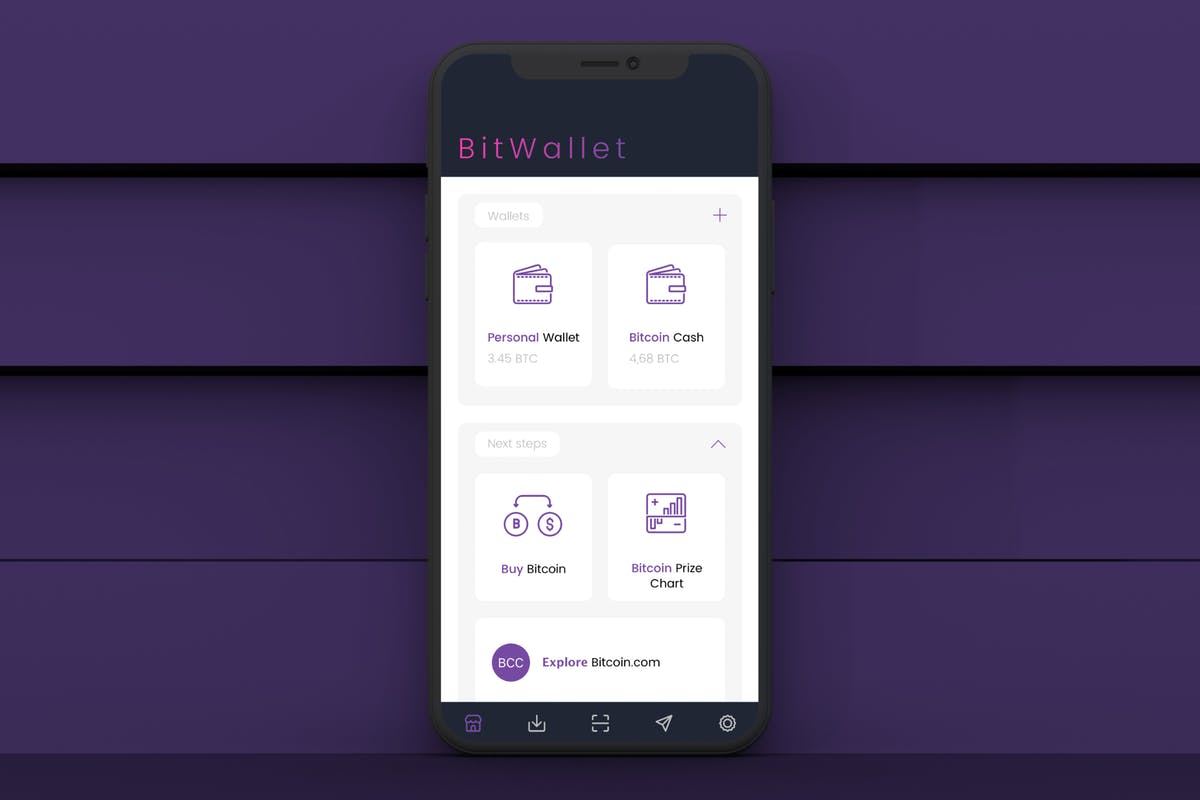 比特币电子钱包APP应用UI模板 Bitcoin Wallet 1 Mobile Ui – T