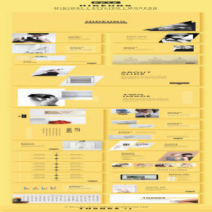 黄色系列极简主义商业化PPT模板下载[ppt,pptx]
