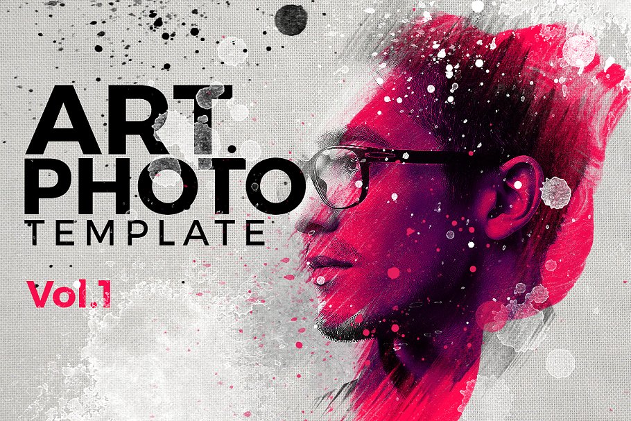 艺术照片智能对象图层PSD模板 Art Photo Template/Mock-up V.1