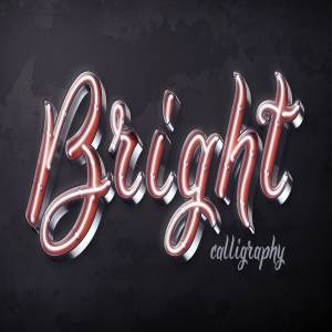 3D效果超级PSD字体[1.05GB] 3d script “Bright calligraphy”