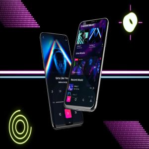 高质量霓虹灯风格iOS/Android手机样机模板 Neon IOS & Android插图7