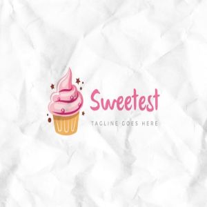 甜点雪糕品牌Logo模板 Sweet Queen Logo Template插图2