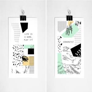 抽象派主义艺术插画设计素材 Graphical mood. EPS & JPEG