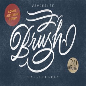 Procreate应用艺术书法字体笔刷合集