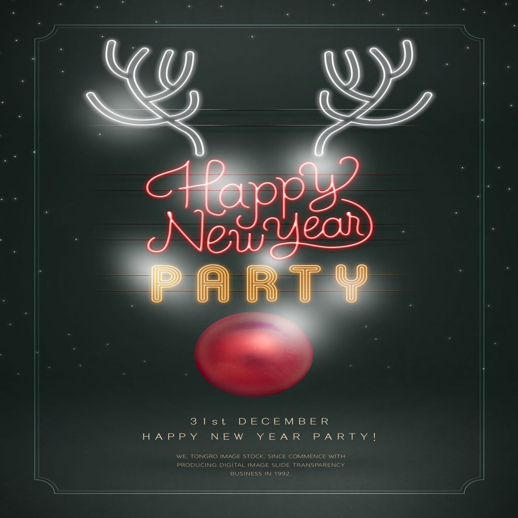 韩国素材：高端华丽的圣诞节海报模板PSD